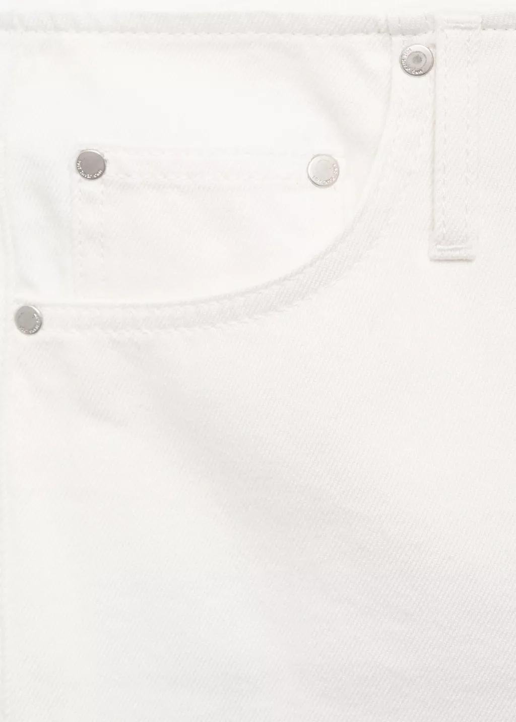 White Wide Leg Low-Rise Jeans, , large image number 5