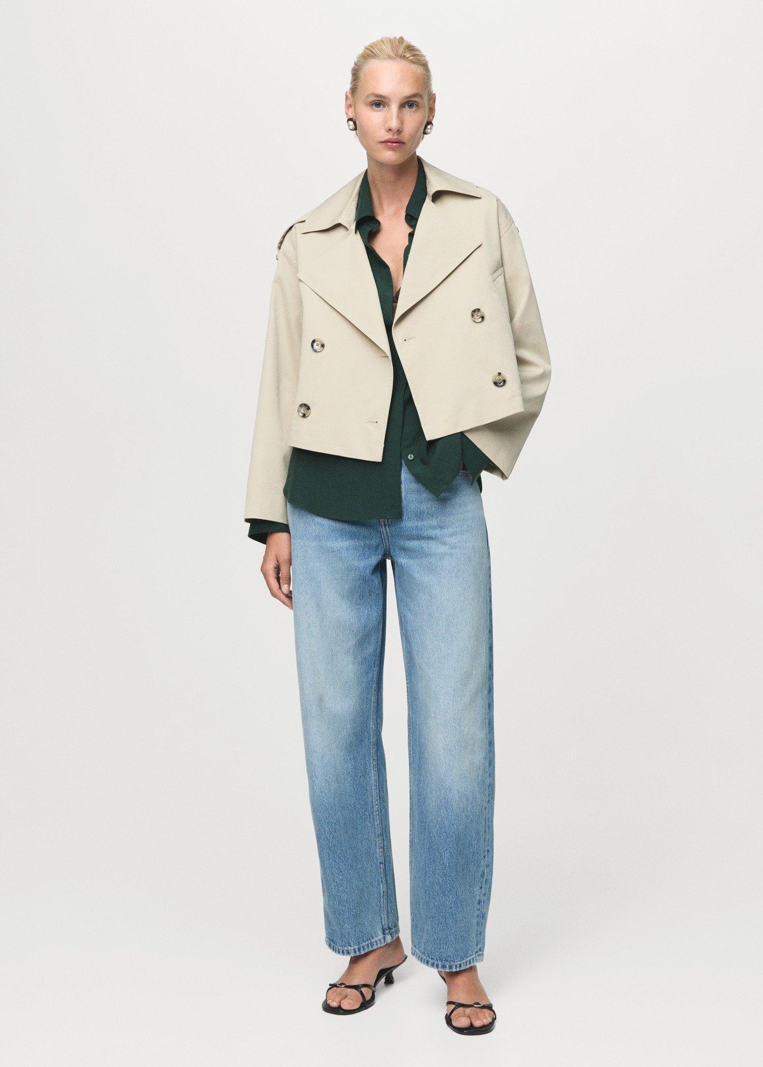 Green Lyocell Shirt With Hidden Buttons, Green, medium