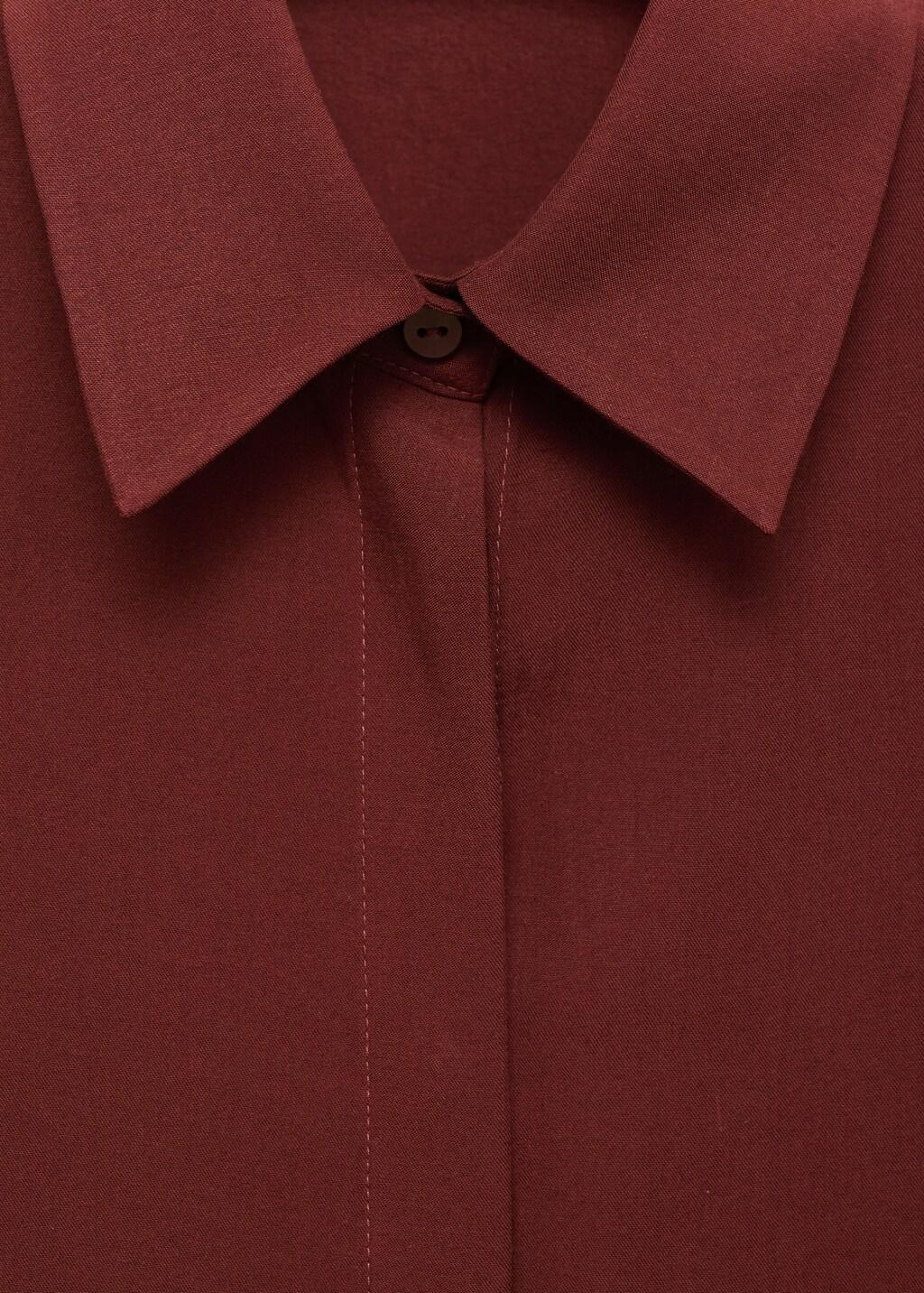 RUST - COPPER Lyocell shirt with hidden buttons, , large image number 1