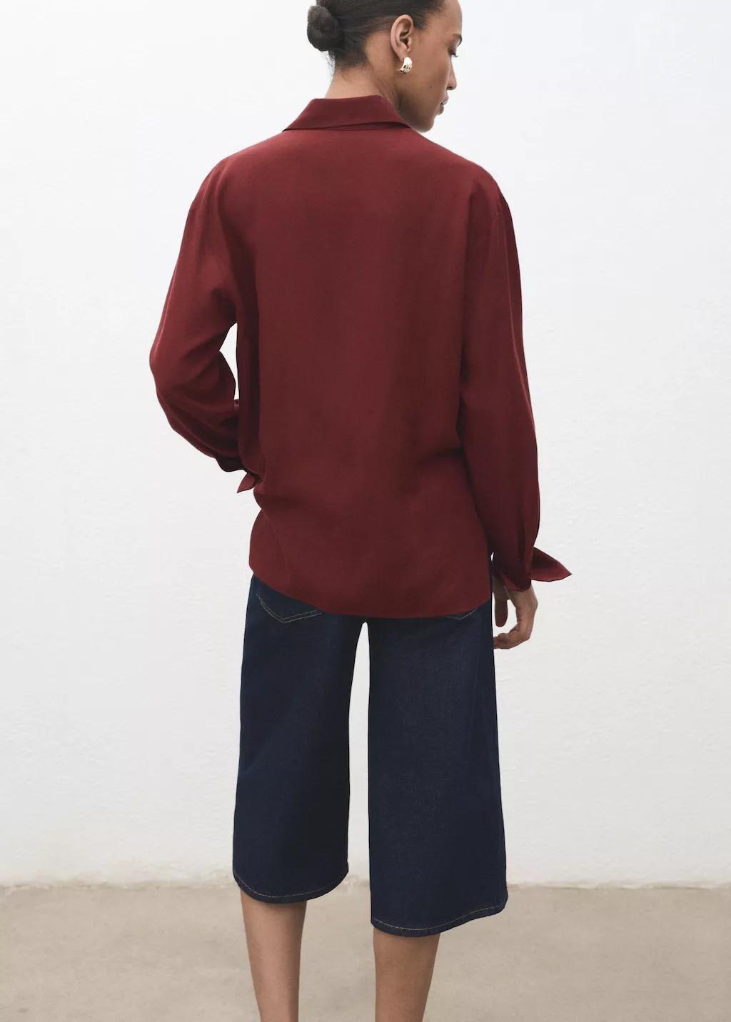 RUST - COPPER Lyocell shirt with hidden buttons, , large image number 2