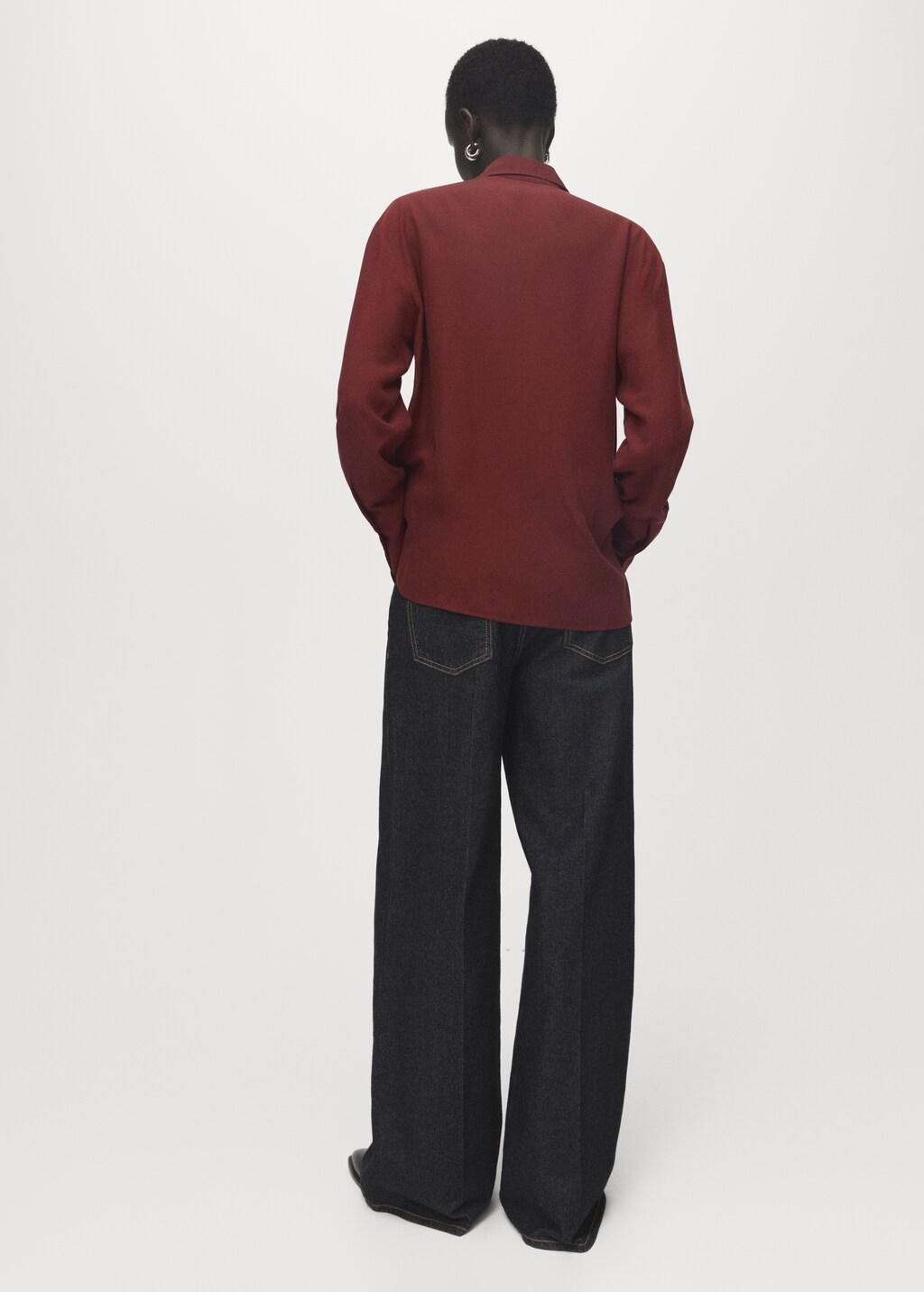 RUST - COPPER Lyocell shirt with hidden buttons, 0201_79, large image number 2