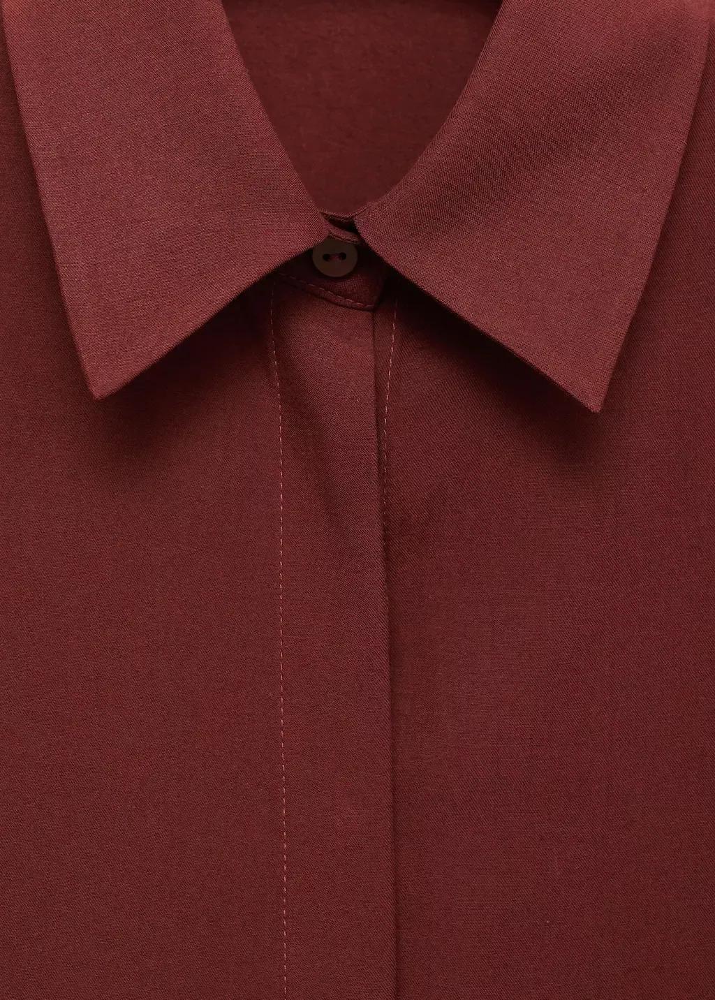 RUST - COPPER Lyocell shirt with hidden buttons, , large image number 3