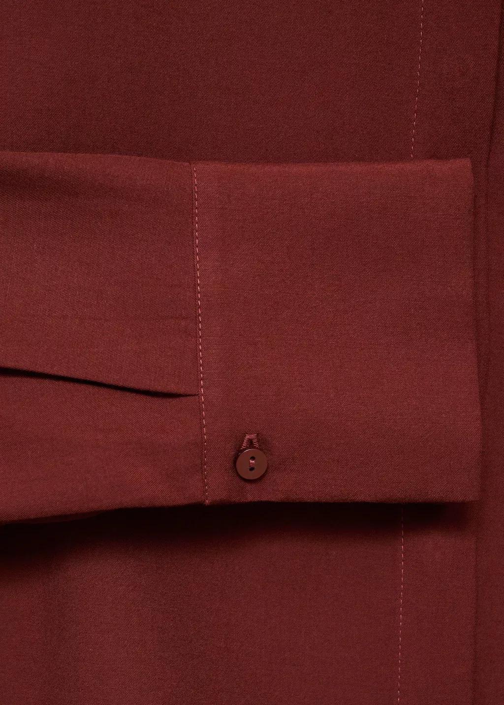 RUST - COPPER Lyocell shirt with hidden buttons, , large image number 5