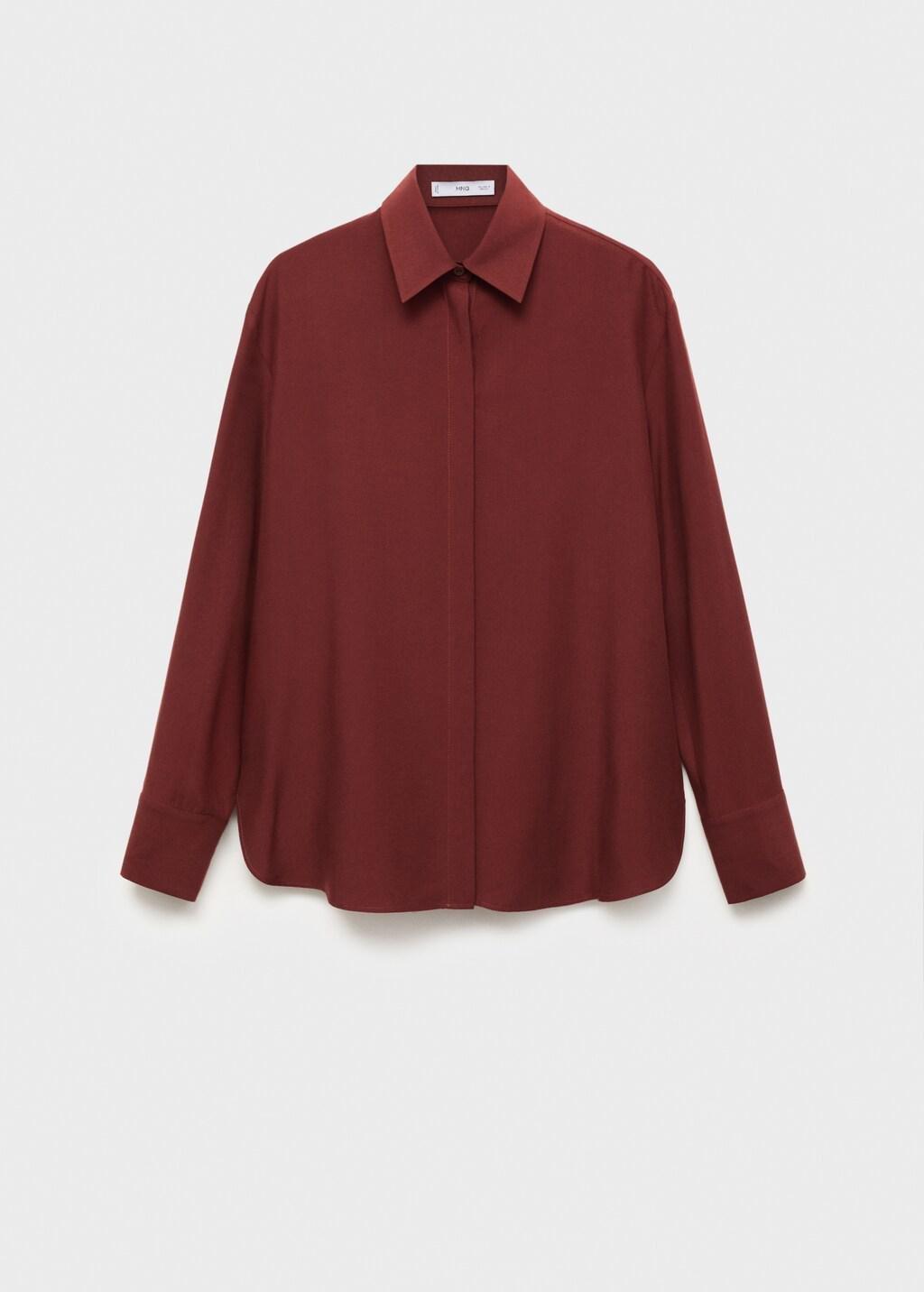 RUST - COPPER Lyocell shirt with hidden buttons, 0201_79, large image number 6