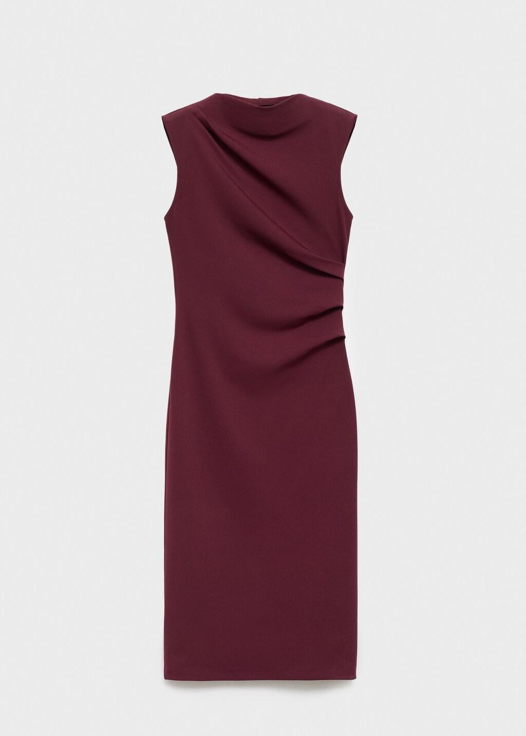 DARK RED Ruched fitted dress, , large image number 13