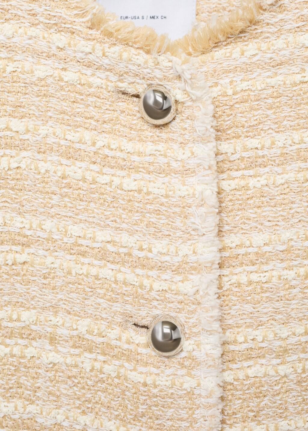 Beige Tweed Jacket With Jewel Buttons, , large image number 1