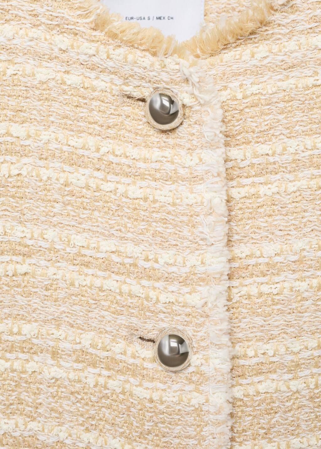 LIGHT BEIGE Tweed jacket with jewel buttons, Light Beige, medium