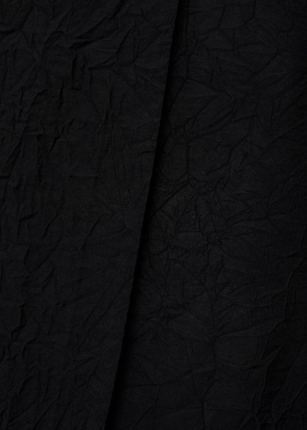 Black Creased-Effect Wrap-Around Skirt, , large image number 1