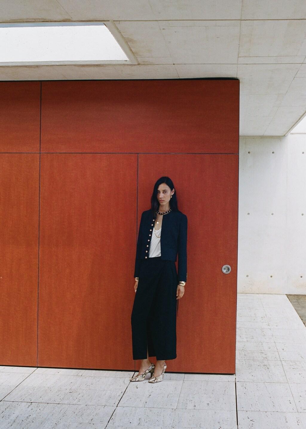 BLACK Creased-effect wrap-around skirt, 0201_99, large image number 6