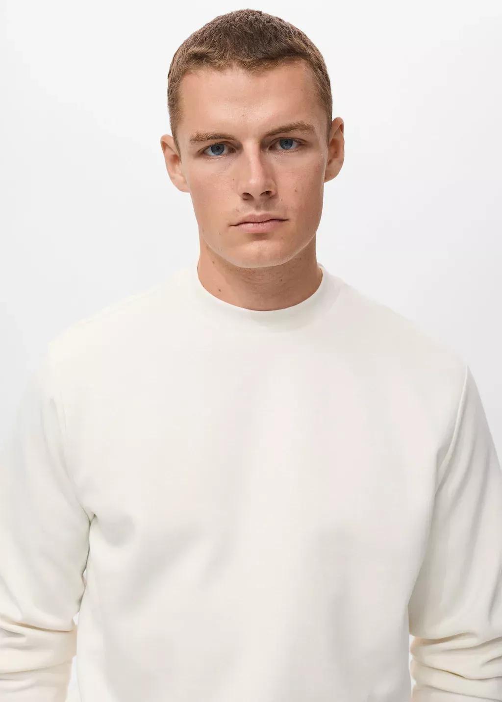 WHITE Regular-fit cotton sweatshirt, White, medium
