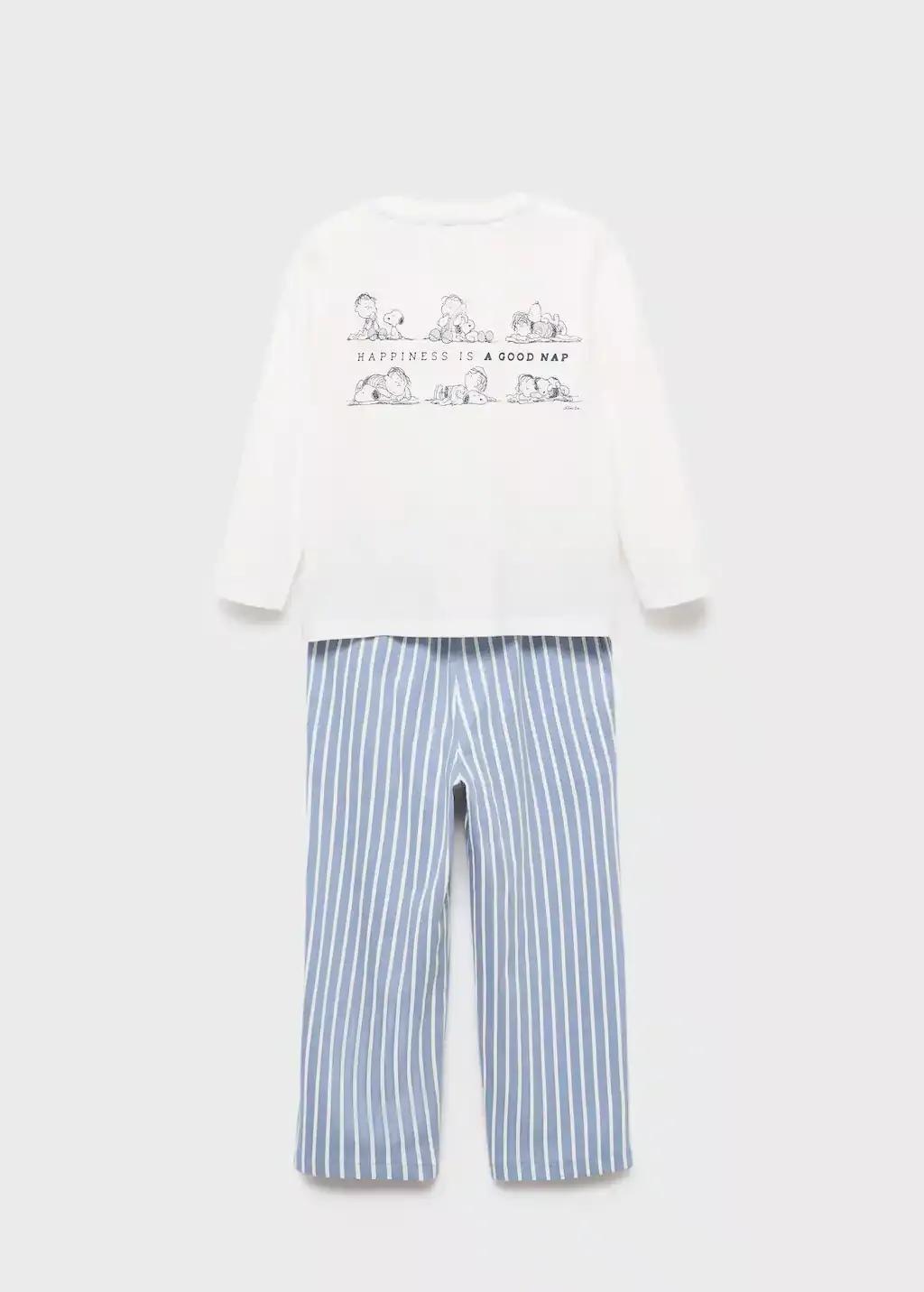 Blue Long Snoopy Pyjama, Baby Boy, , large image number 1