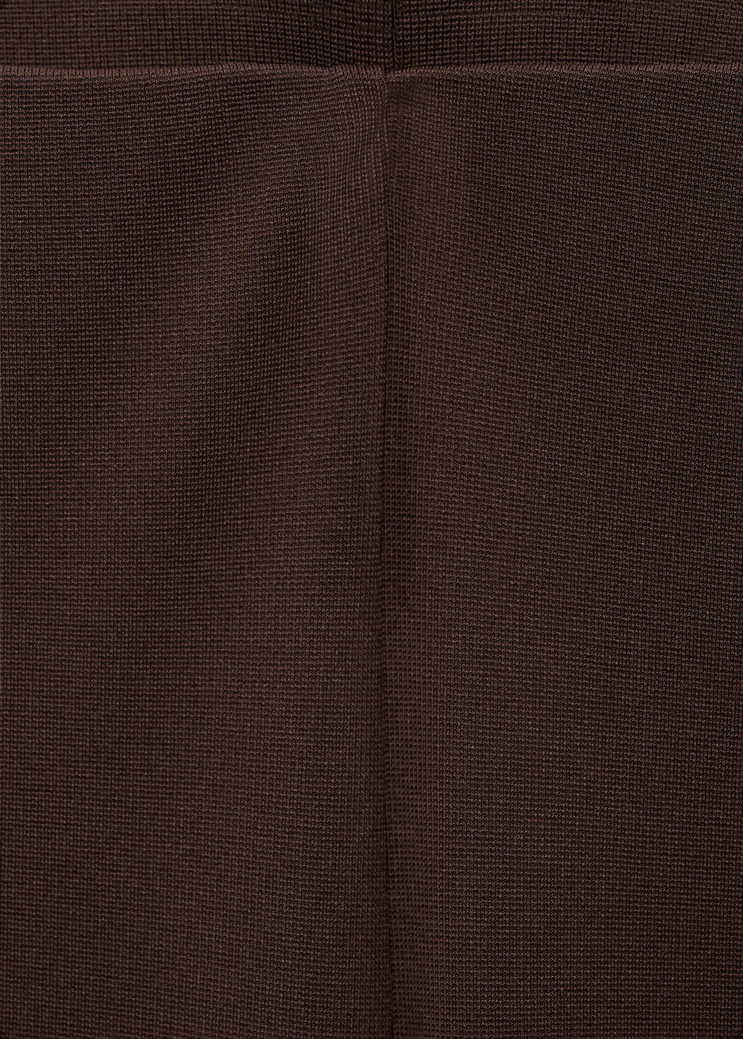 Brown Straight-Fit Trousers With Elastic Waist, Brown, large image number 8