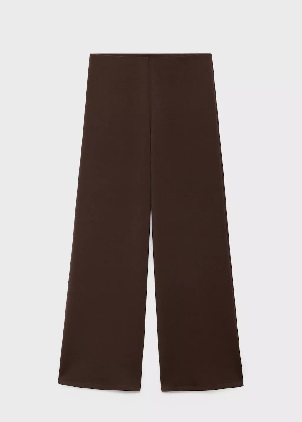 Brown Straight-Fit Trousers With Elastic Waist, Brown, large image number 12