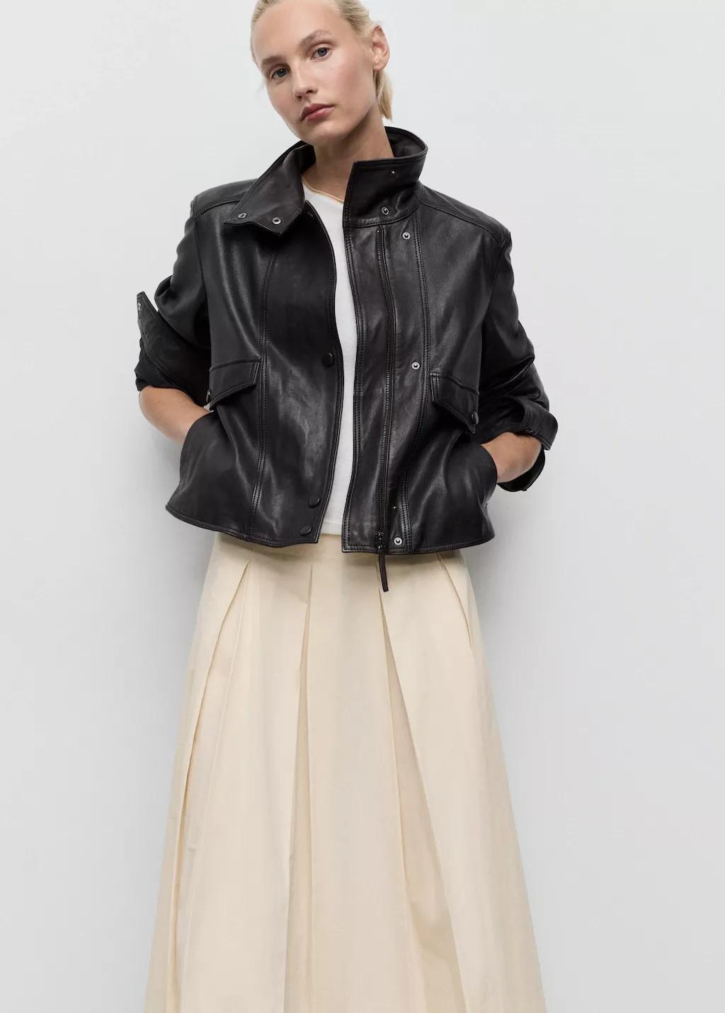 Beige Pleated Midi-Skirt, , large image number 5