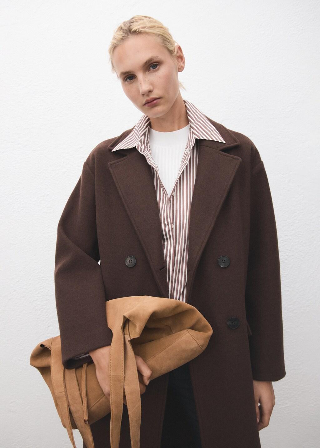 Brown Suede Shopper Bag, 0201_CU, large image number 0