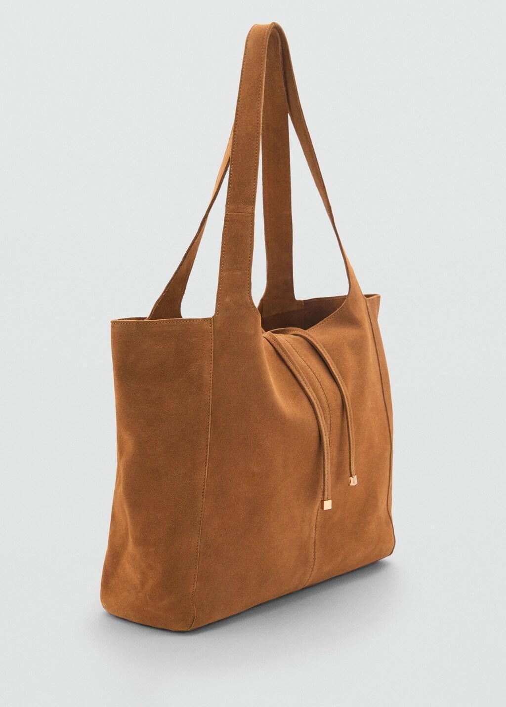 Brown Suede Shopper Bag, 0201_CU, large image number 2