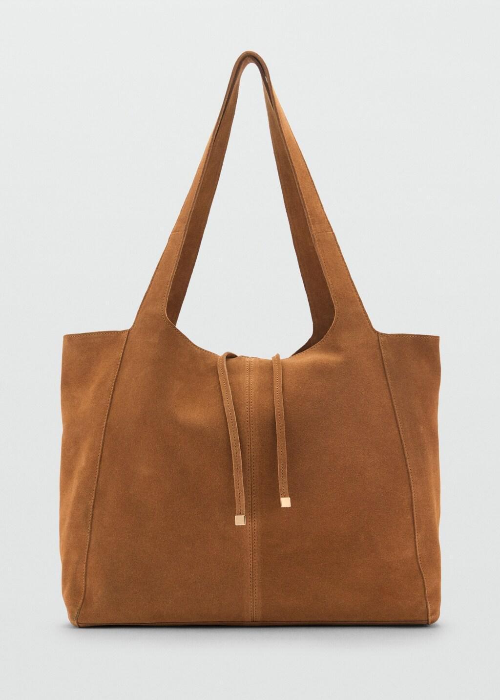 Brown Suede Shopper Bag, 0201_CU, large image number 5