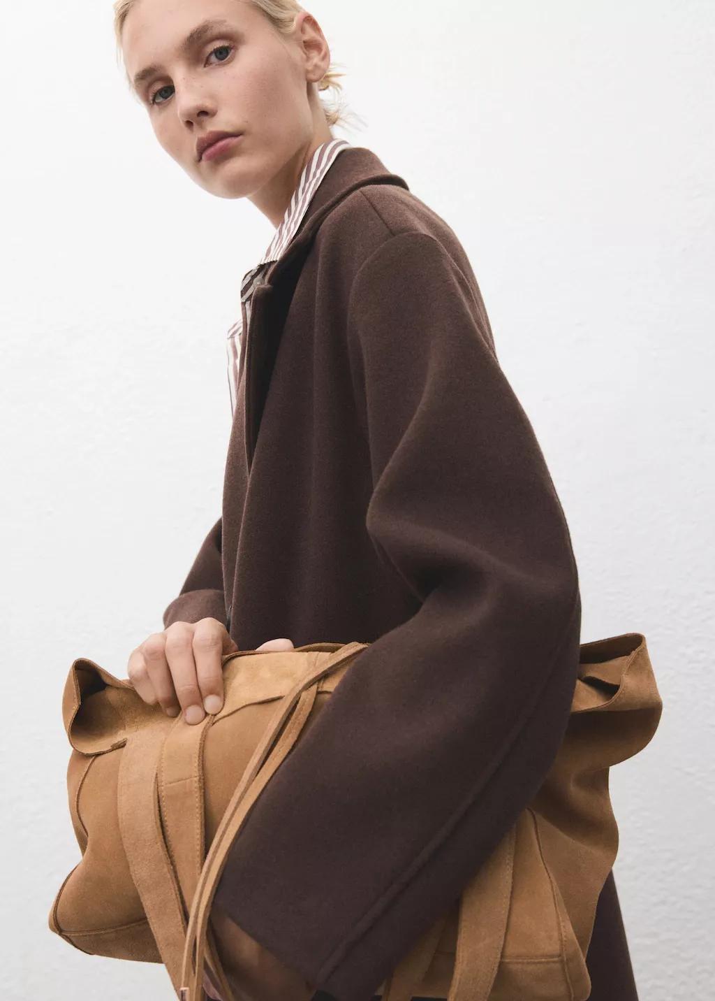 Brown Suede Shopper Bag, 0201_CU, large image number 6