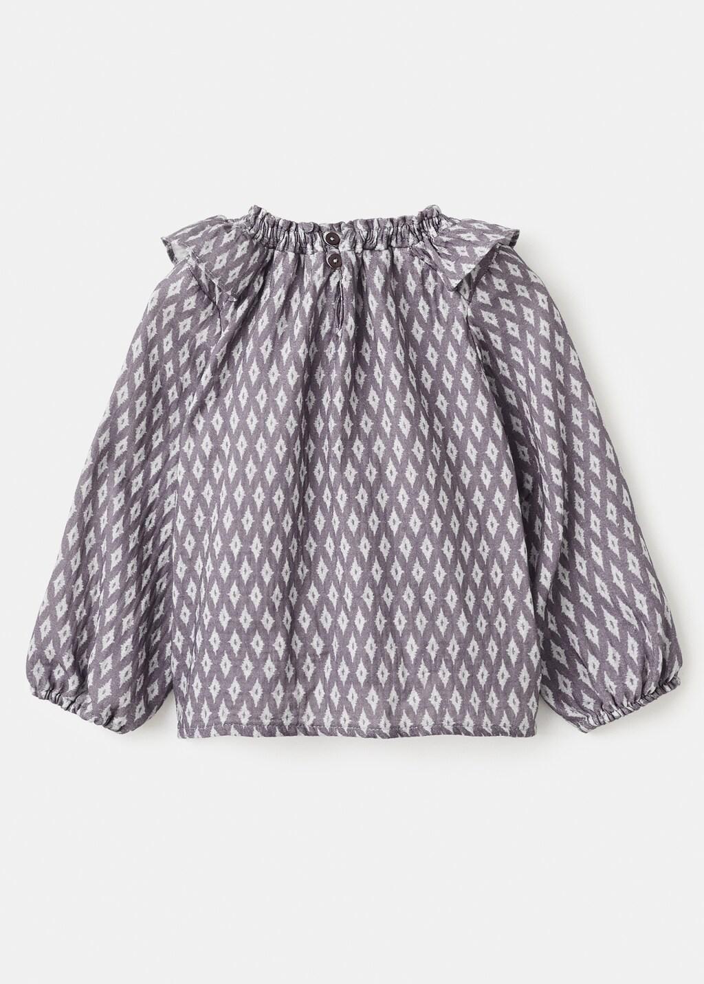 LT-PASTEL PURPLE Cotton blouse with ethnic print, Baby Girl, Light-Pastel Purple, large image number 0