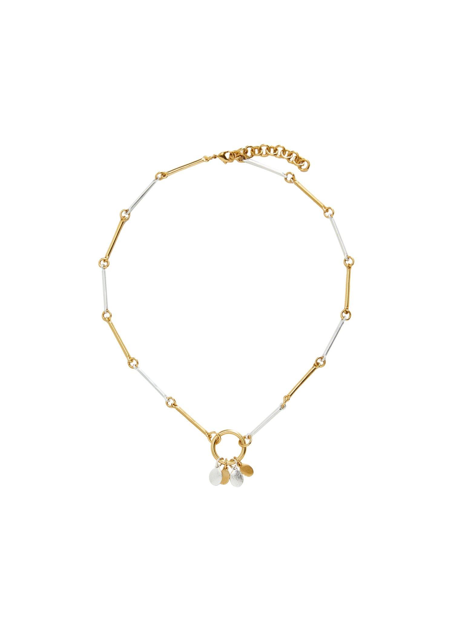 Gold Mixed Bead Necklace, Women, , large image number 1