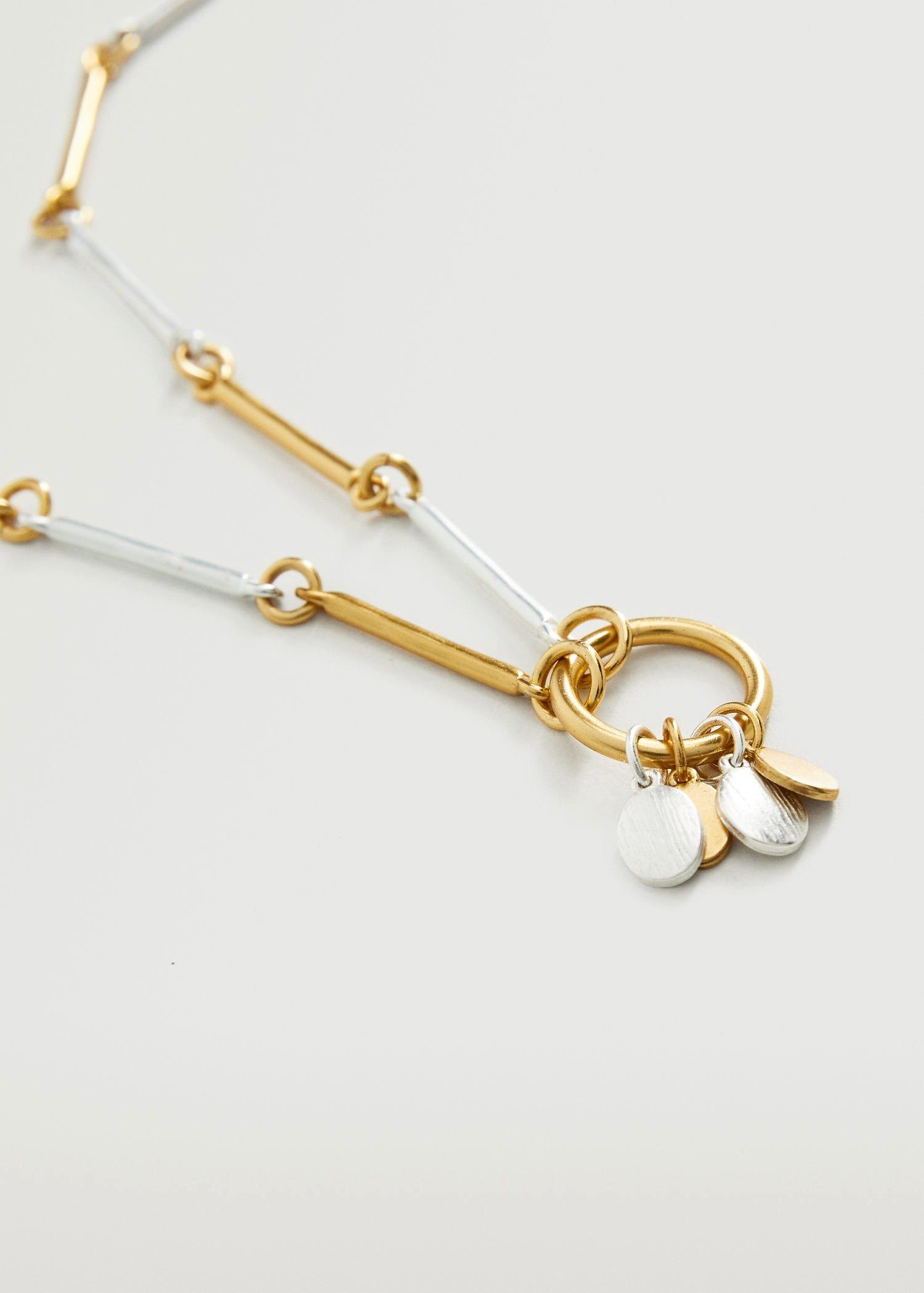 Gold Mixed Bead Necklace, Women, , large image number 2