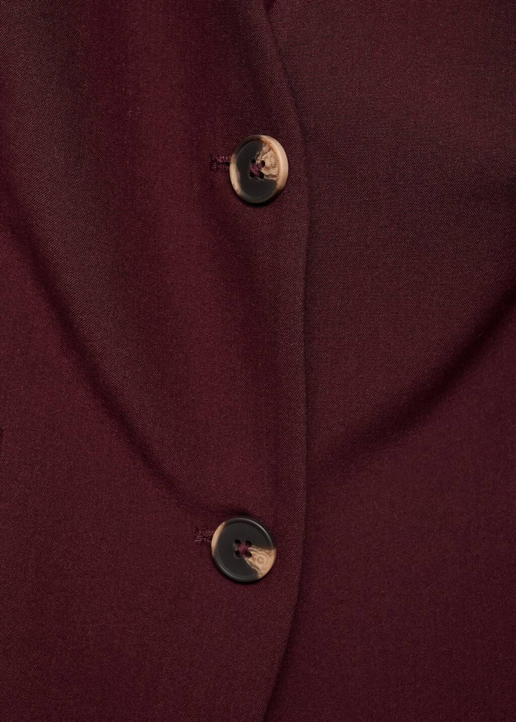 Red Long Suit-Style Jumpsuit, Dark Red, medium