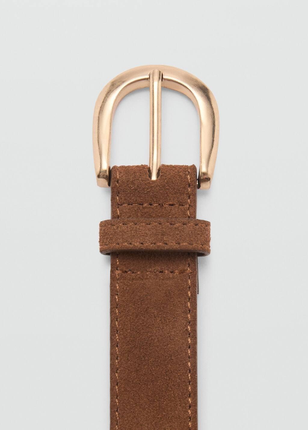 Brown Suede Belt, , large image number 1