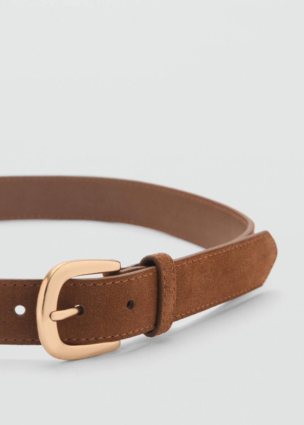 Brown Suede Belt, , large image number 3