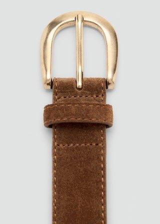 Brown Suede Belt, , large image number 4