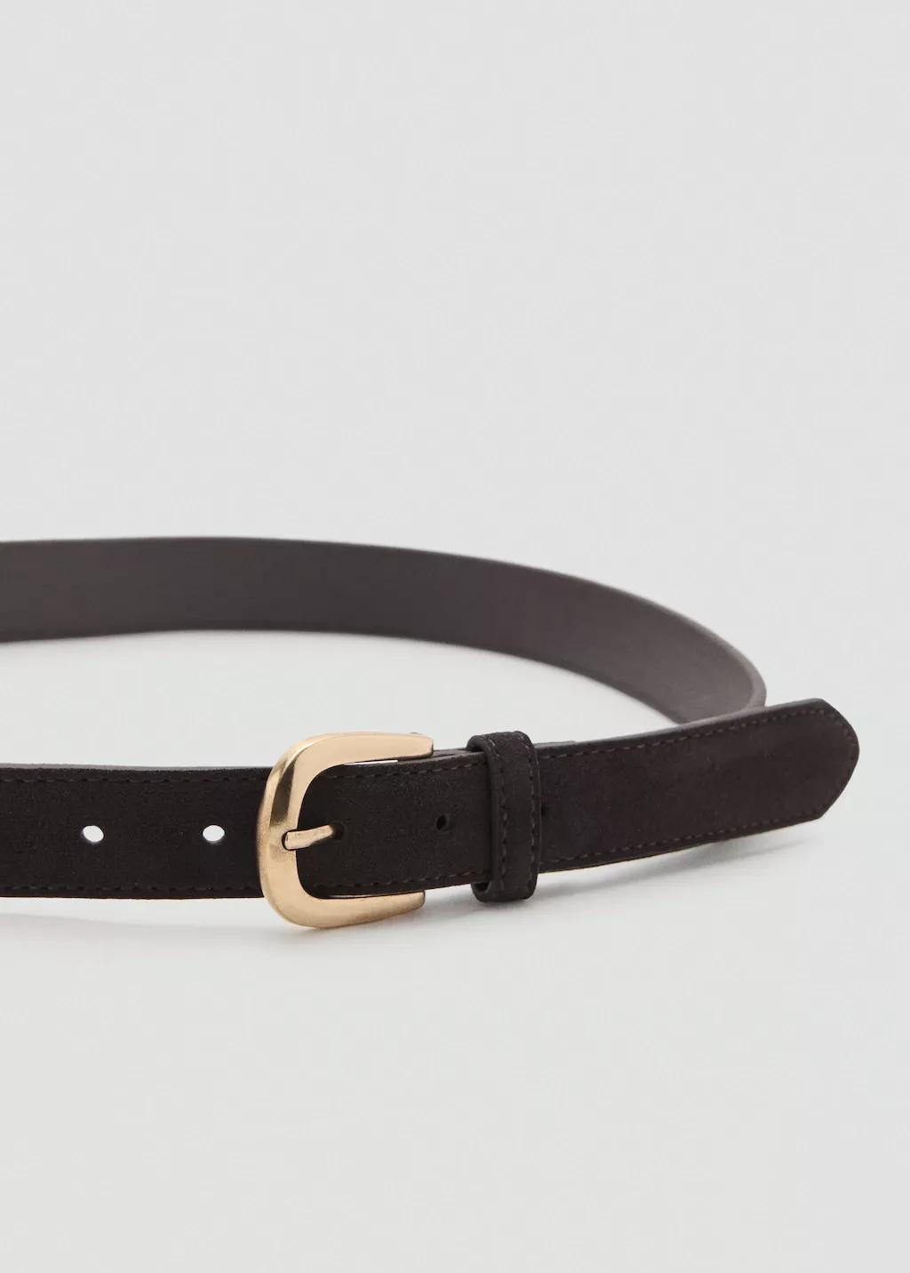 Brown Suede Belt, , large image number 1