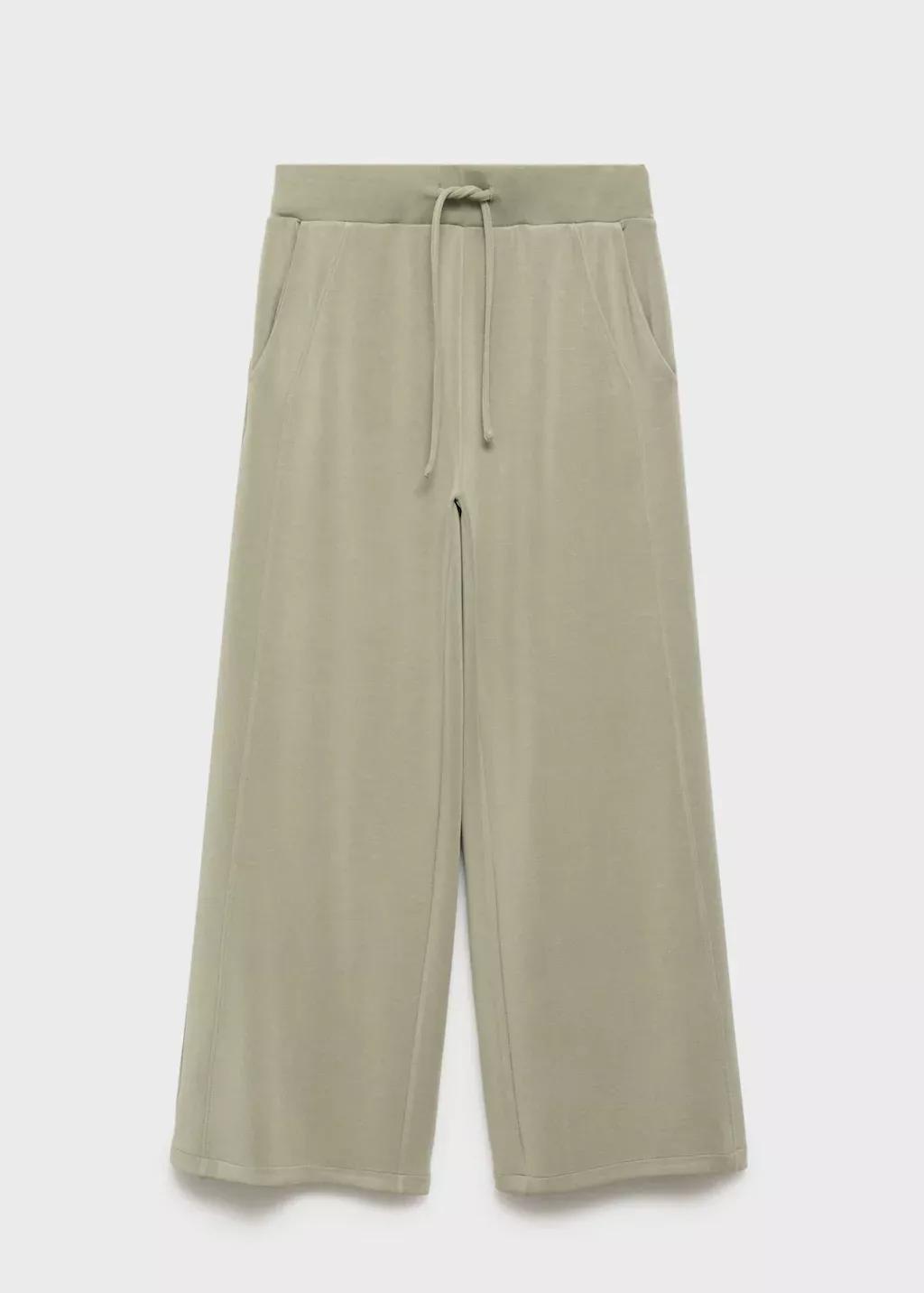Beige Drawstring Jogger Trousers, , large image number 0