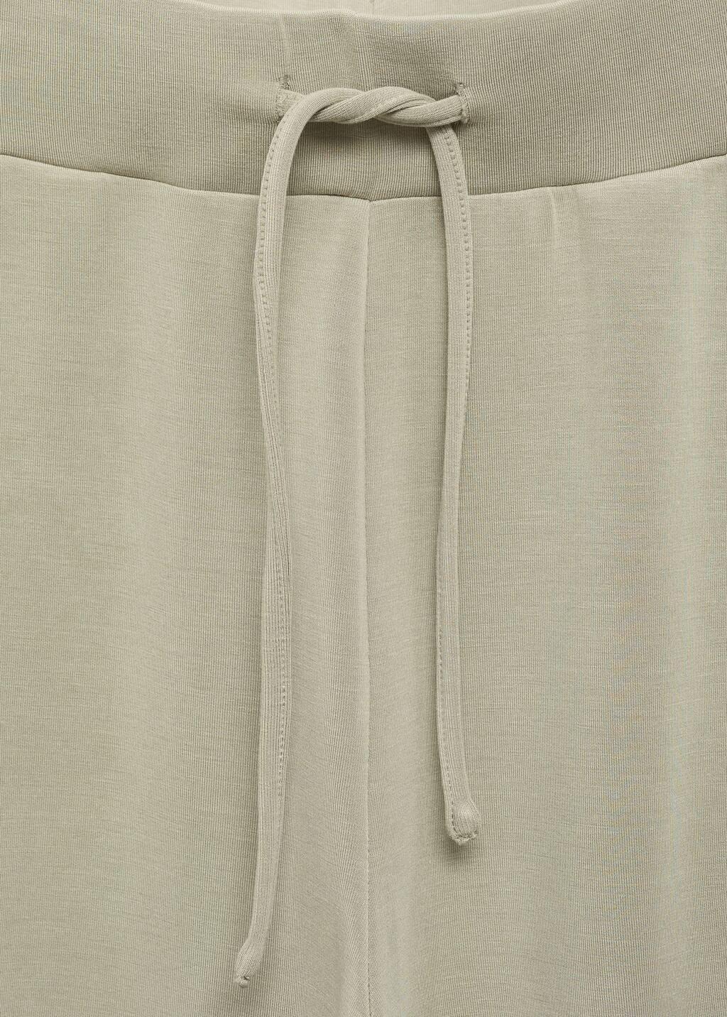 Beige Drawstring Jogger Trousers, , large image number 1