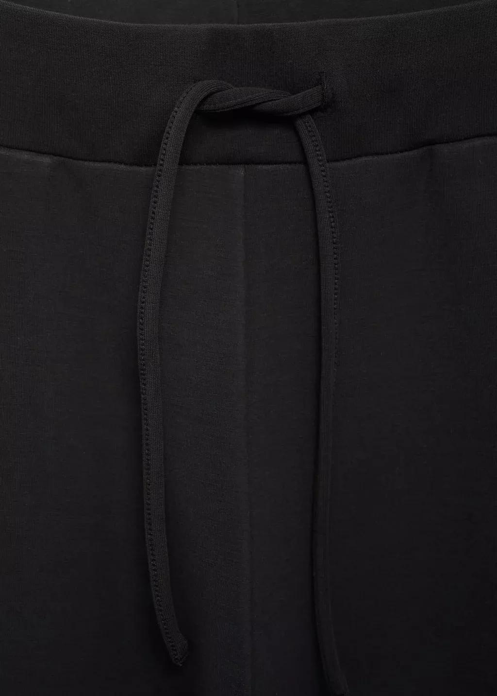 Black Drawstring Jogger Trousers, , large image number 1