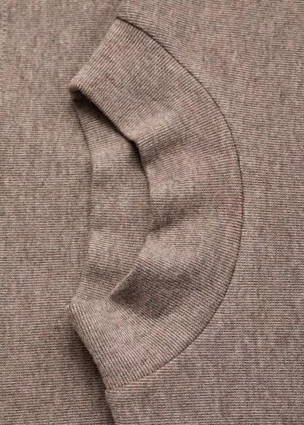 Brown High Collar T-Shirt, , large image number 1