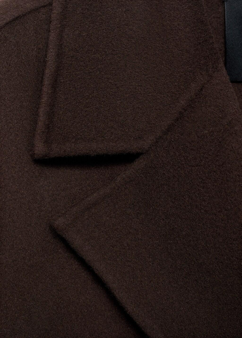 Brown Handmade Oversized Wool Coat, , large image number 1