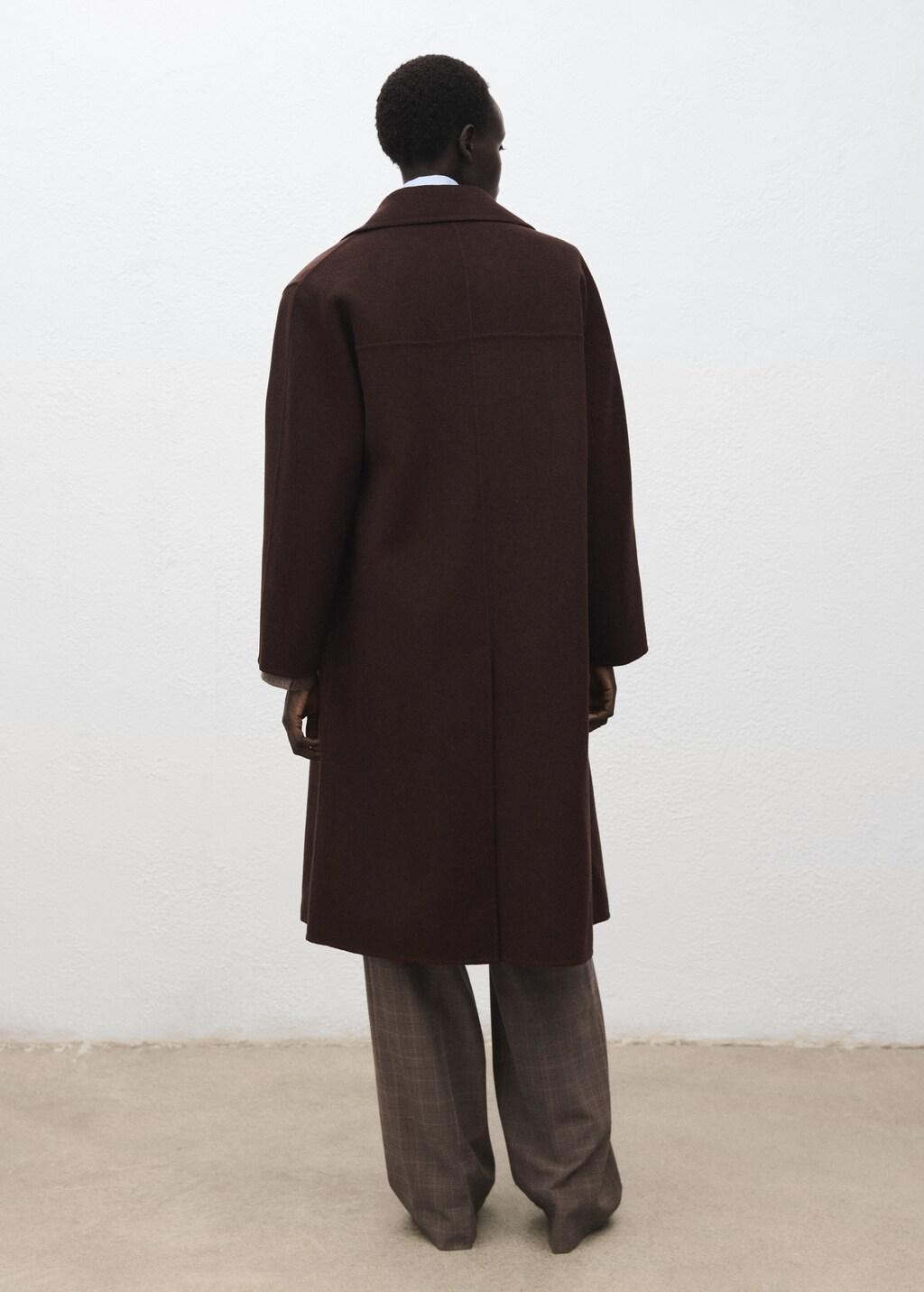 Brown Handmade Oversized Wool Coat, , large image number 2