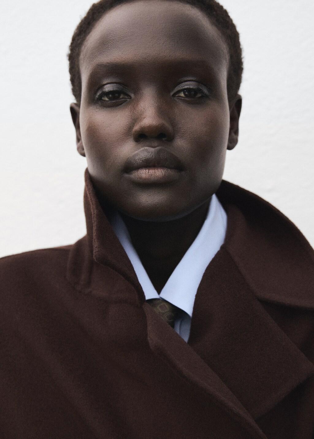 DARK BROWN Handmade oversized wool coat, Dark Brown, large image number 4