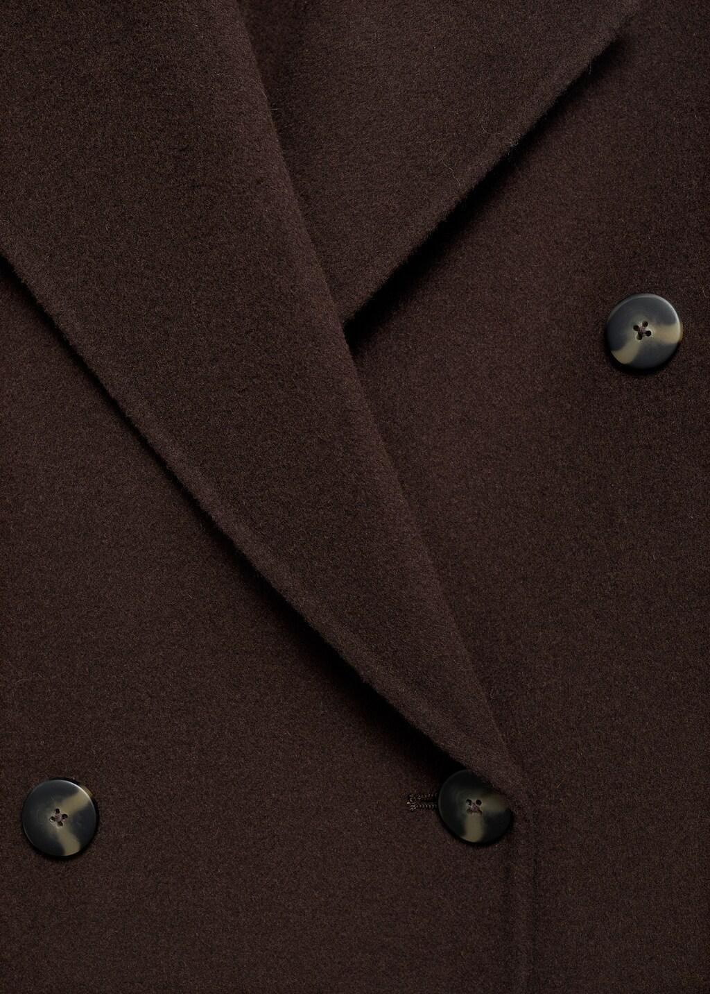 Brown Handmade Oversized Wool Coat, , large image number 5