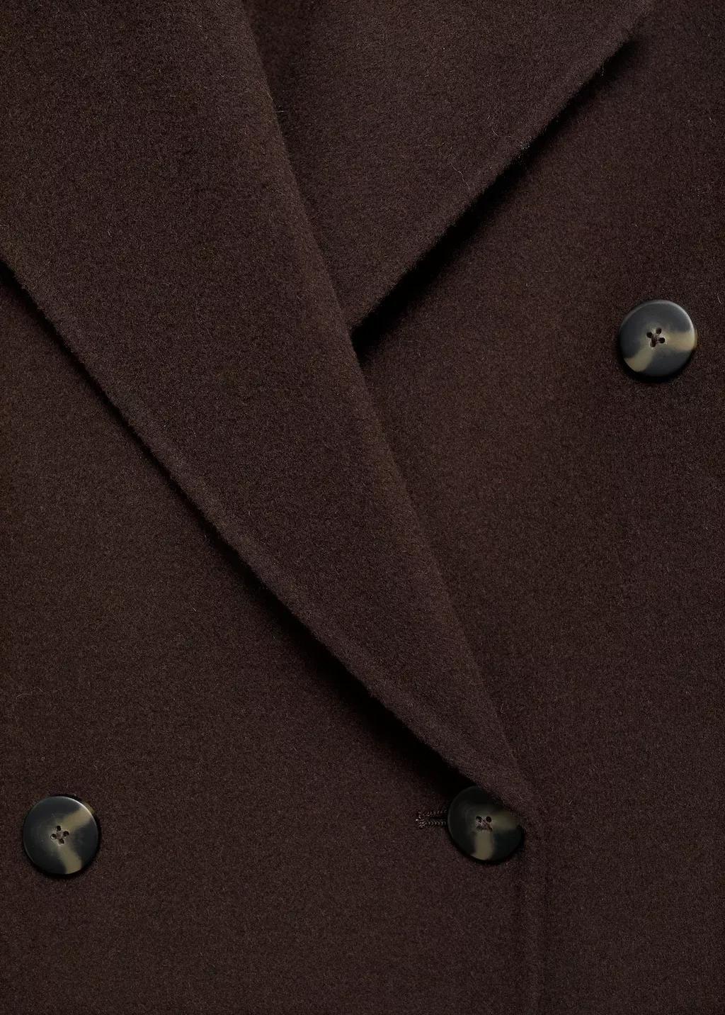 DARK BROWN Handmade oversized wool coat, Dark Brown, large image number 5