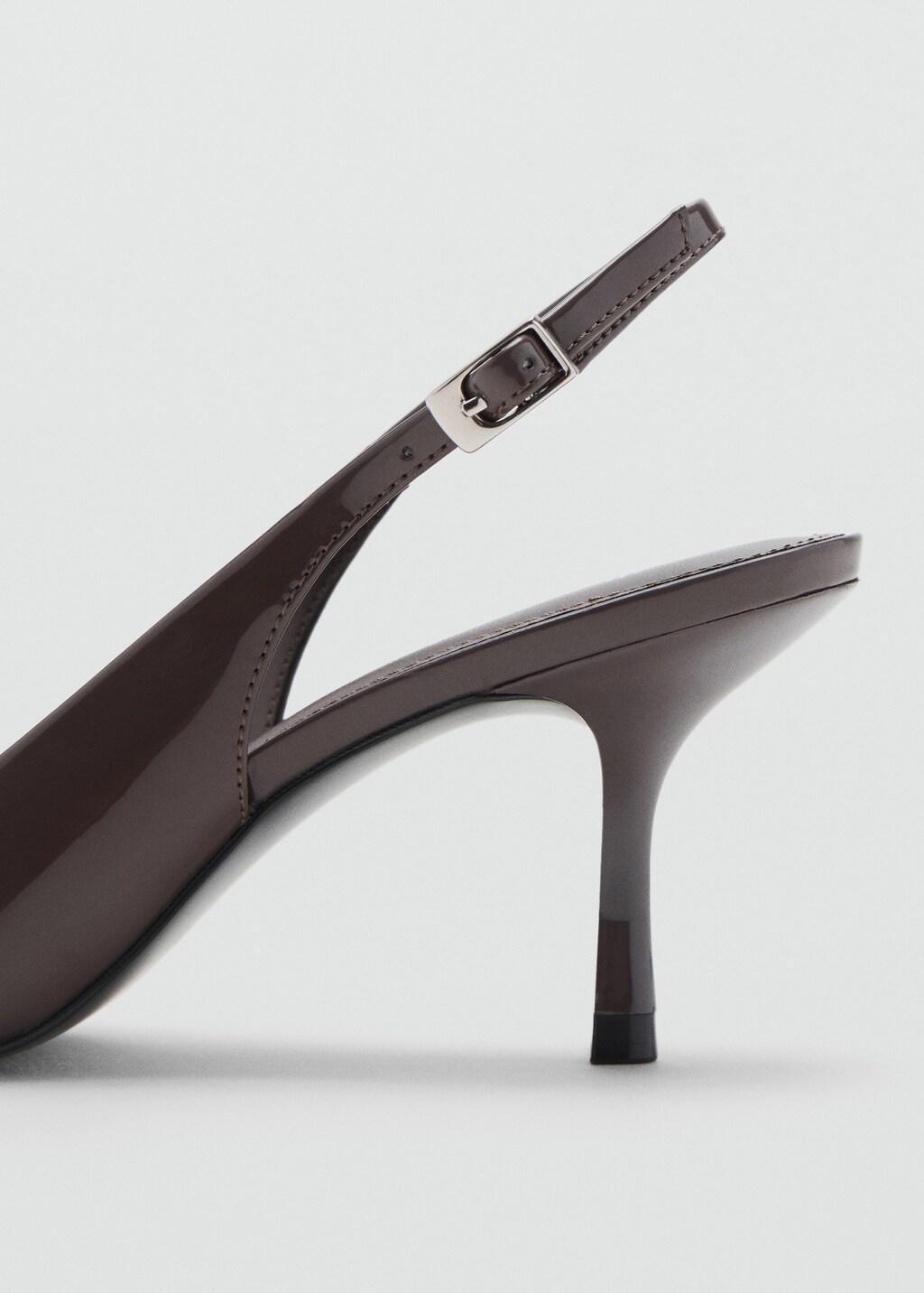 Grey Lt Pastel Patent Heeled Shoes, Light Pastel Grey, large image number 2