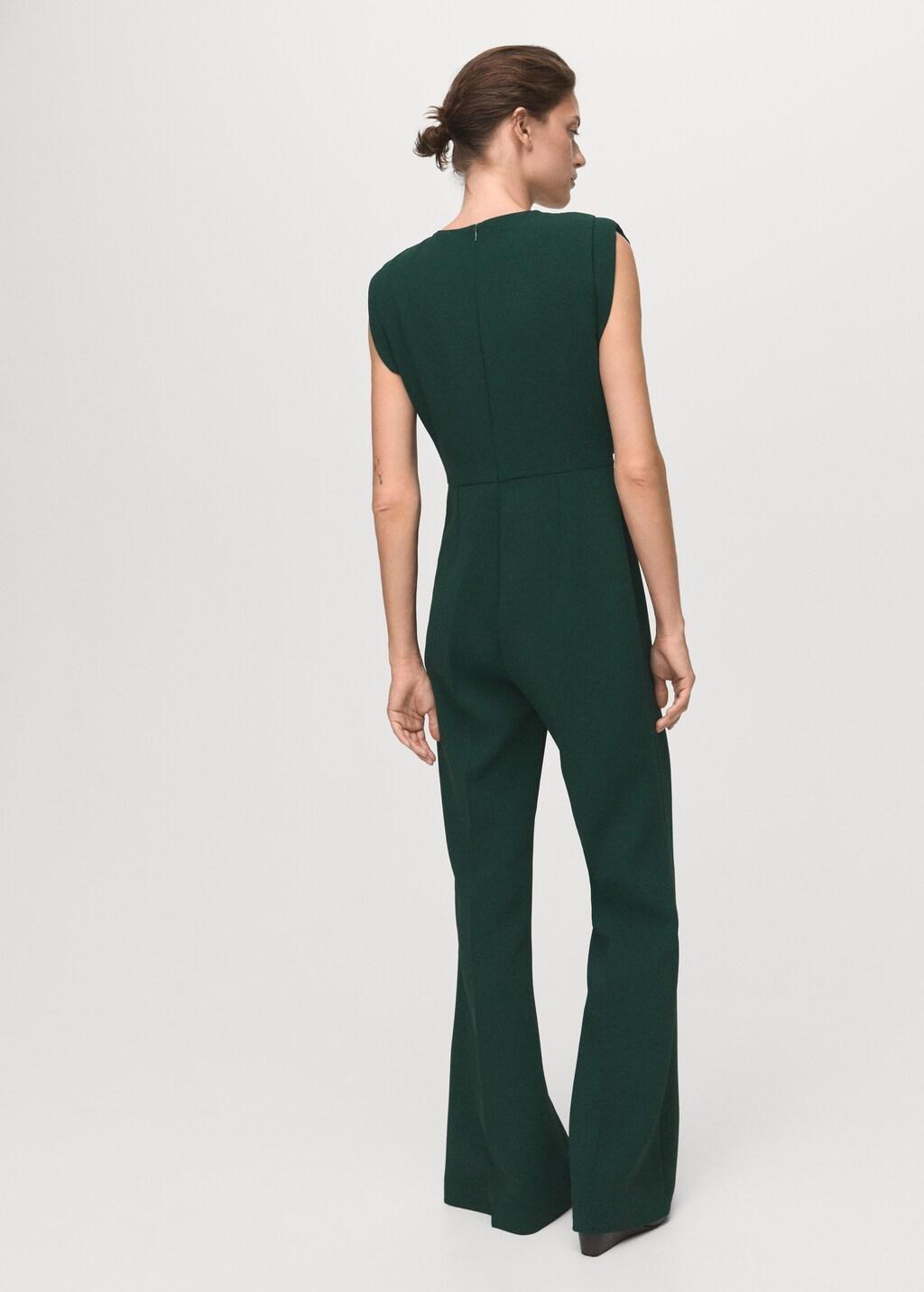 GREEN Ruched long jumpsuit, 0201_43, medium