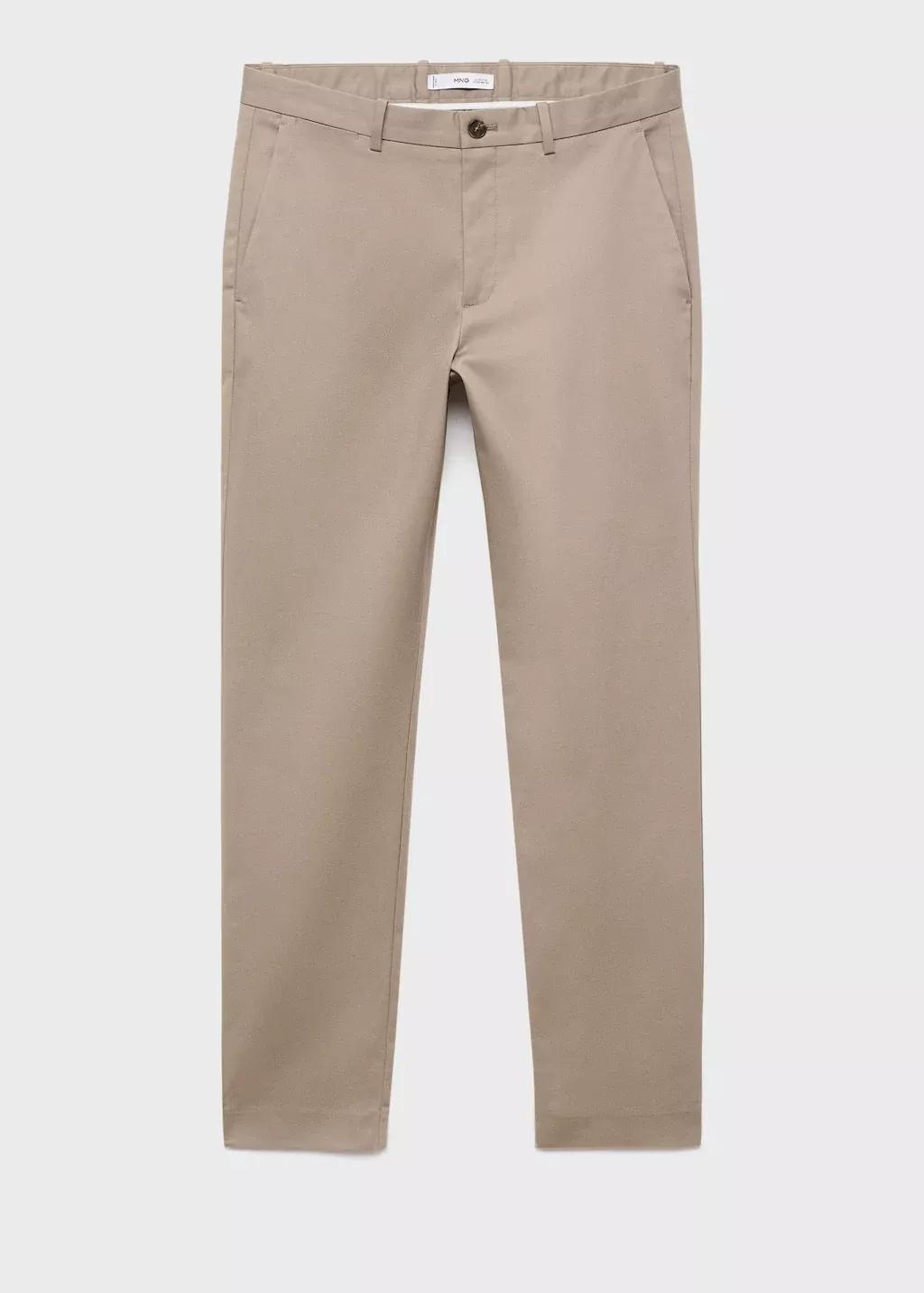 LIGHT BEIGE Dublino slim-fit chino trousers, Light Beige, large image number 3