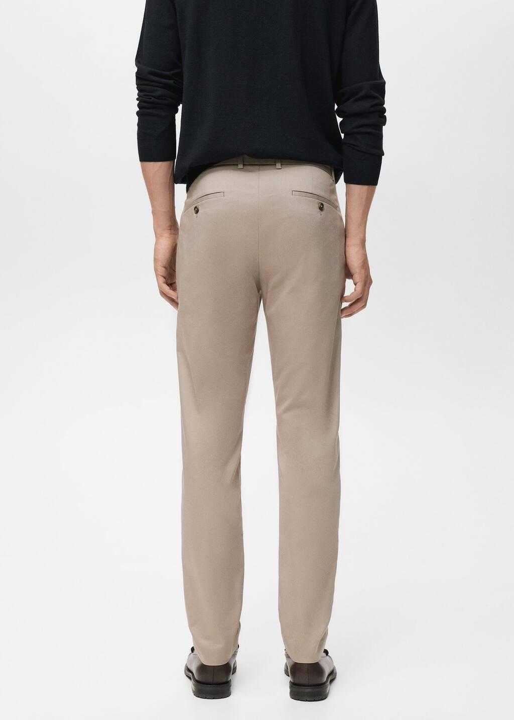 LIGHT BEIGE Dublino slim-fit chino trousers, Light Beige, large image number 6