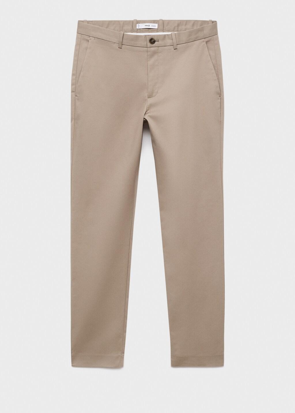 LIGHT BEIGE Dublino slim-fit chino trousers, Light Beige, large image number 8