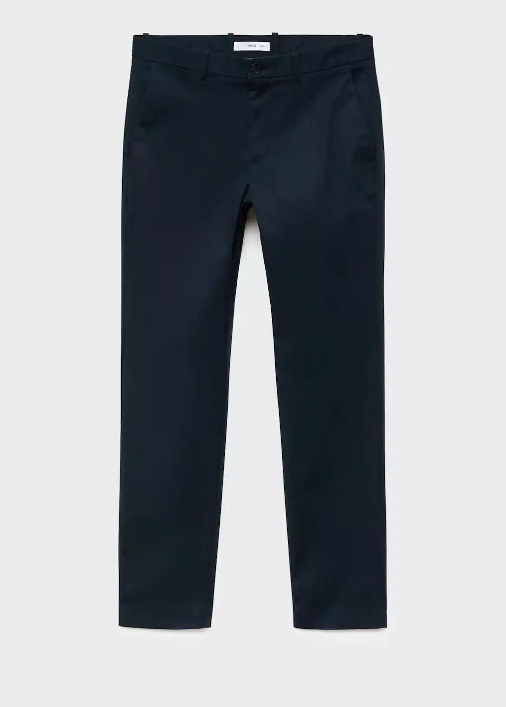 DARK BLUE Dublino slim-fit chino trousers, Dark Blue, large image number 3