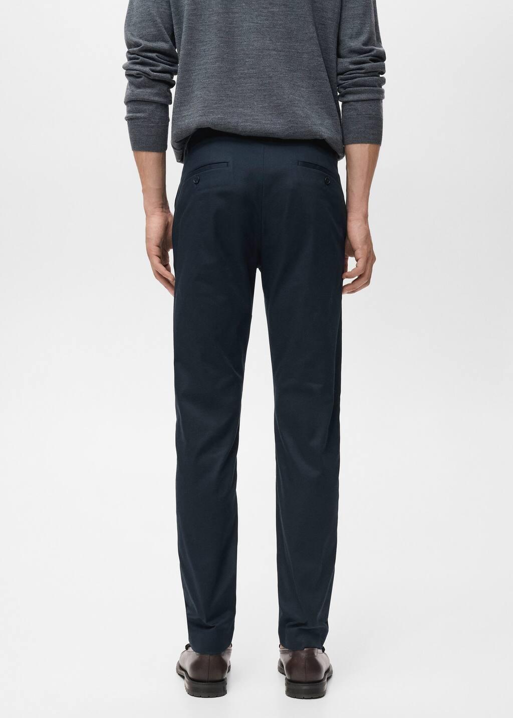 DARK BLUE Dublino slim-fit chino trousers, Dark Blue, large image number 6