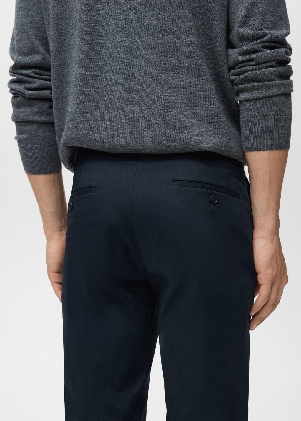 DARK BLUE Dublino slim-fit chino trousers, Dark Blue, large image number 7