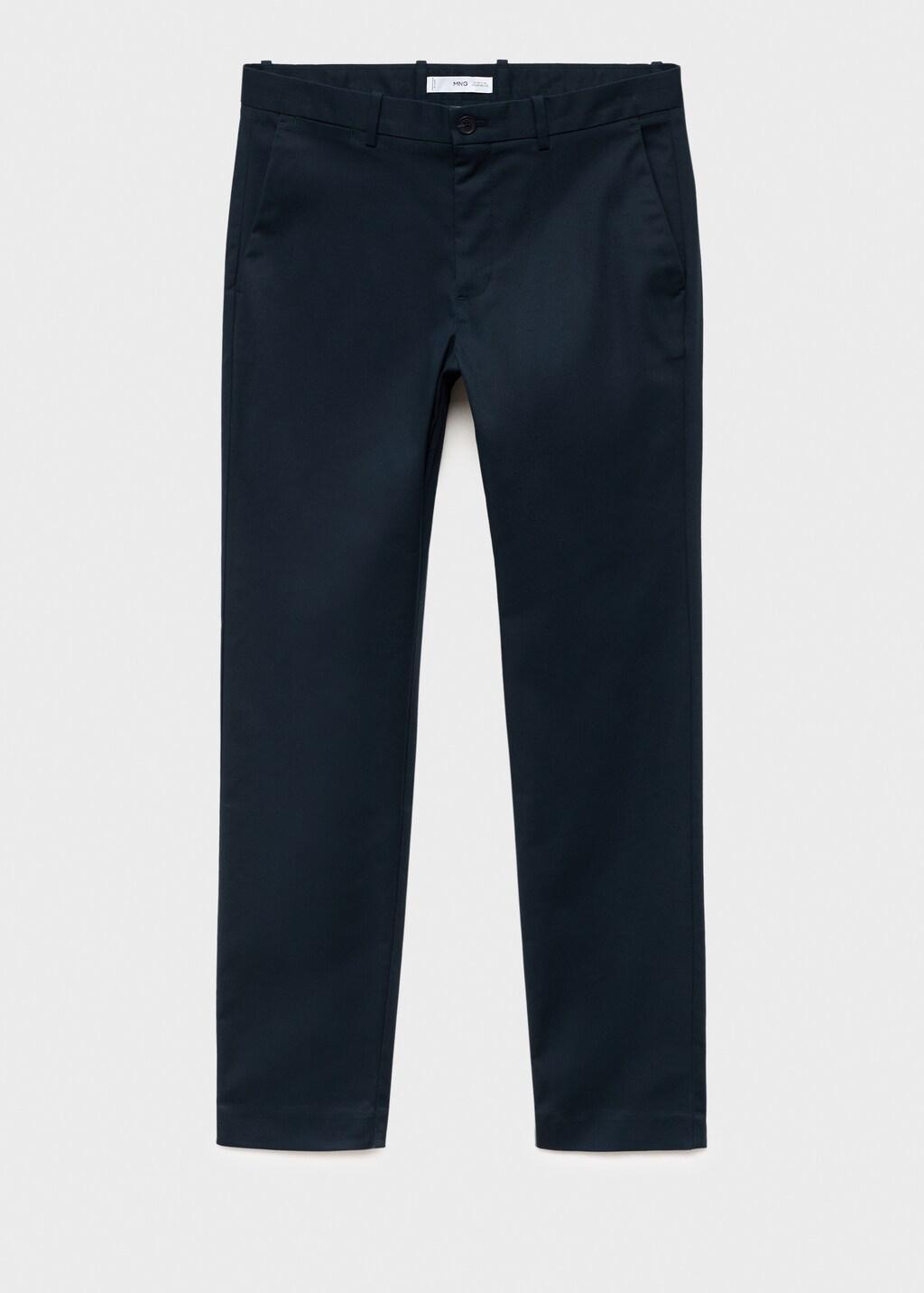DARK BLUE Dublino slim-fit chino trousers, Dark Blue, large image number 8