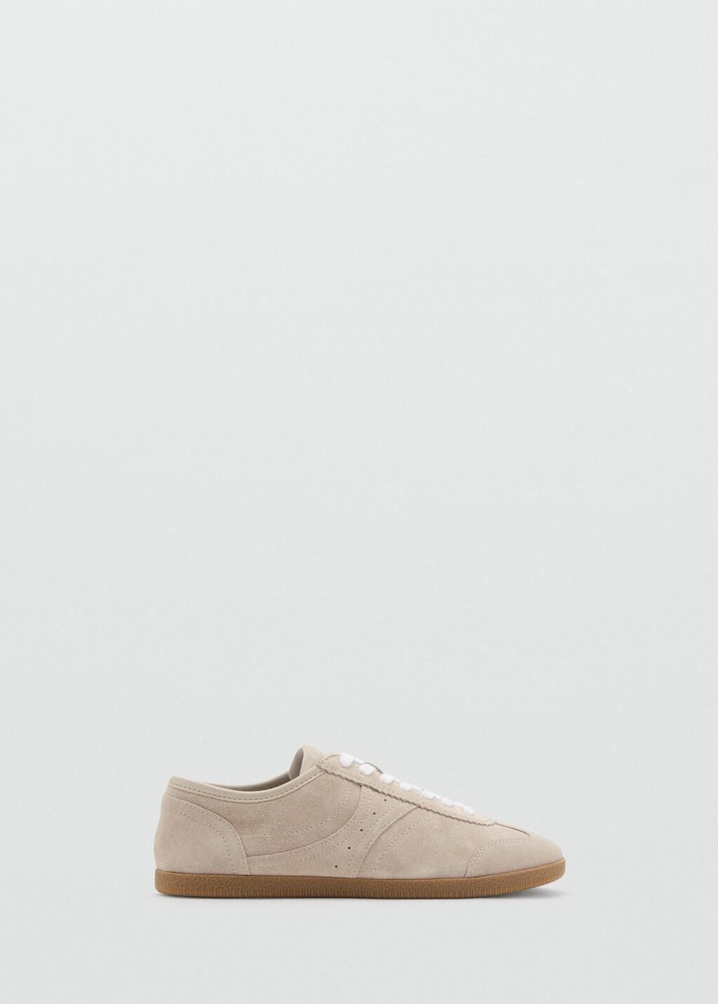 LIGHT BEIGE Suede trainers, 0201_08, large image number 2