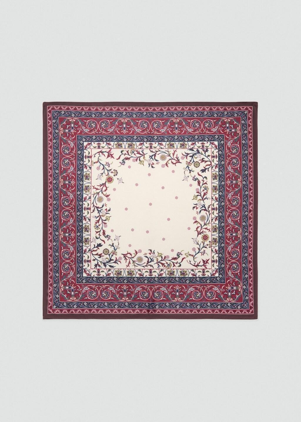 NAVY Printed satin scarf, 0201_56, large image number 2